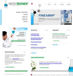Website "Fineamin - Wasseraufbereitung"